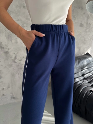 Lacivert Modal Ara Biyeli Eşofman Altı