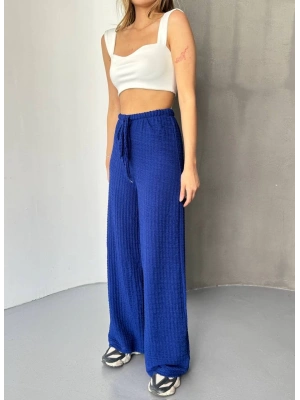Mavi Zara Gofralı Kadın Pantolon