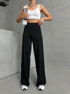 Siyah Oys Model Çımalı Pantolon