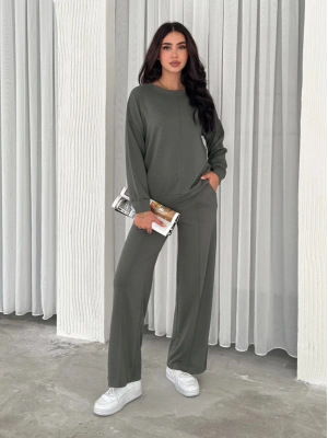 Yeşil Modal Çıma Detaylı Alt Üst Bayan Takım