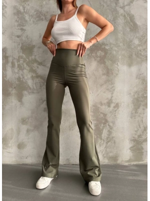 Yeşil Oys İspanyol Paça Pantolon