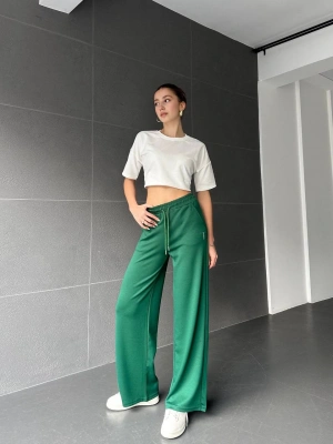 Yeşil Oys Modal Bol Paça Eşofman