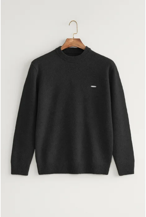 Erkek Buklet Kumaş Kazak Siyah Cd133