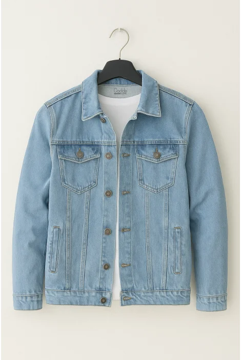 Erkek Oversize Kot Ceket Açık Mavi Cd108