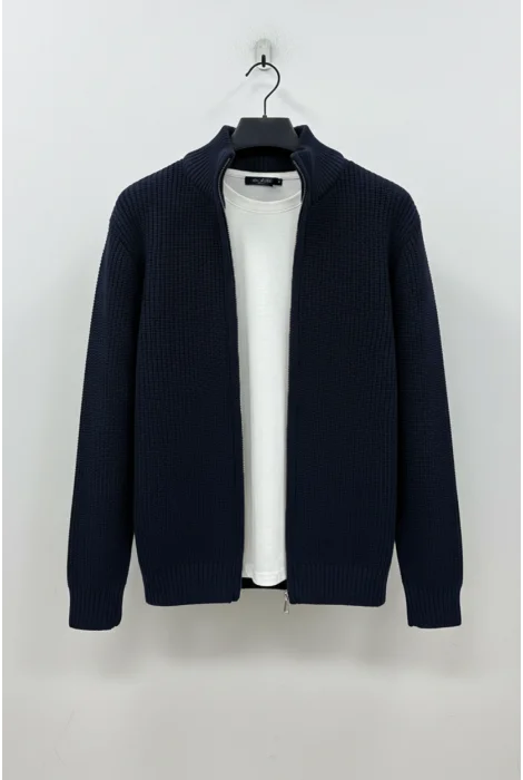 Erkek Sim Fit Örgü Hırka Lacivert Cd136