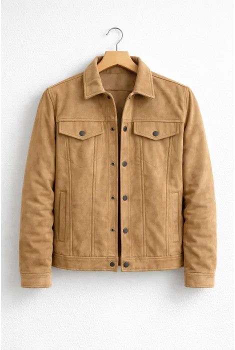 Erkek Slim Fit Nubuk Ceket Kahverengi Cd109