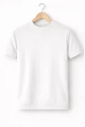 Erkek Düz Bisiklet Yaka Triko Tişört Beyaz Cd169