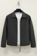 Erkek Normal Kalıp Mevsimlik Ceket Siyah Cd157