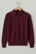 Erkek Polo Yaka Kazak Bordo Cd111