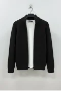 Erkek Sim Fit Örgü Hırka Siyah Cd136