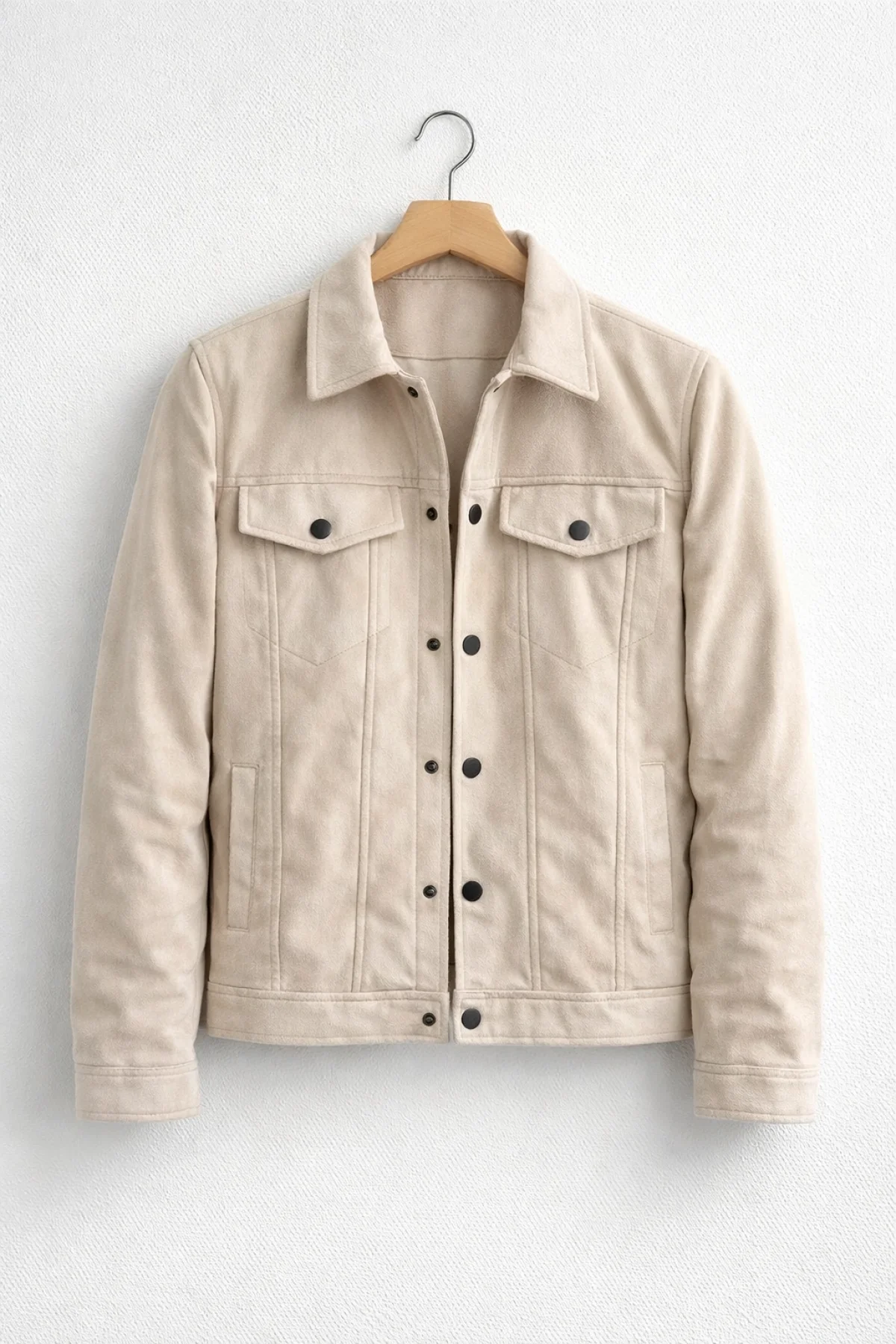 Erkek Slim Fit Nubuk Ceket Krem Cd109