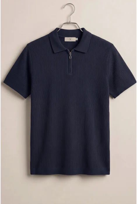 Erkek Likralı Polo Yaka Tişört Lacivert Cd180