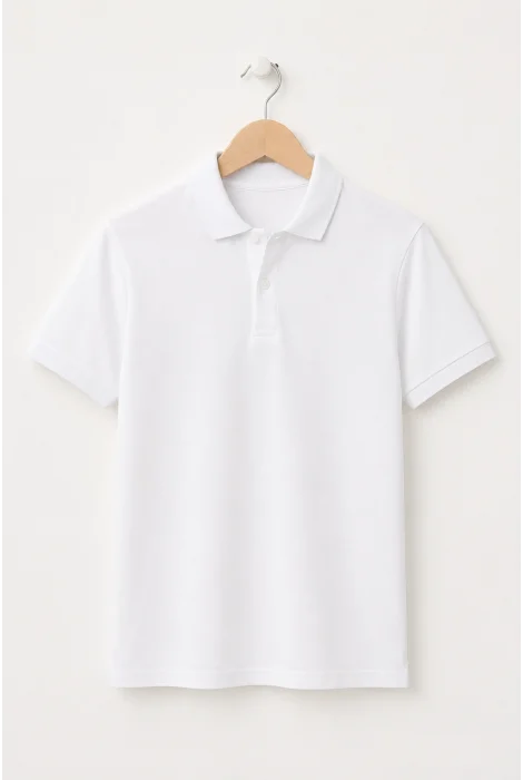Erkek Polo Yaka Tişört Beyaz Cd185