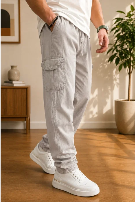 Erkek Baggy Pantolon Gri Cd189