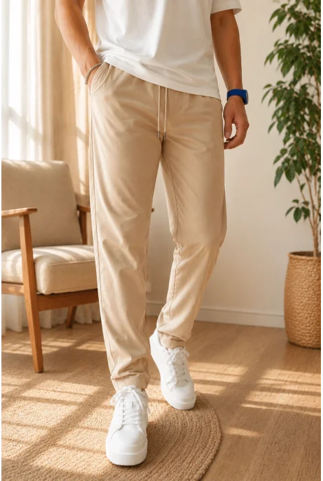Erkek Jogger Pantolon Bej Cd254