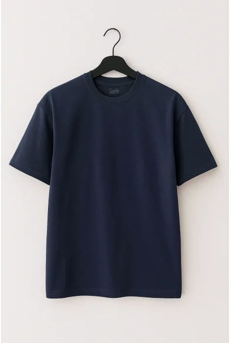 Erkek Pamuklu Basic Tişört Lacivert Cd113