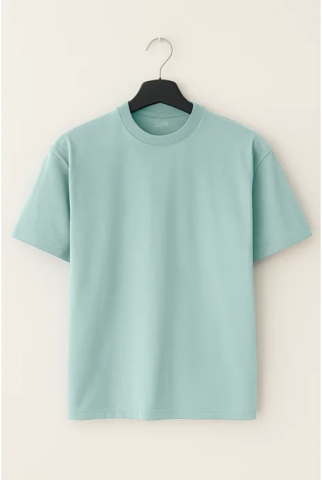 Erkek Pamuklu Basic Tişört Yeşil Cd113