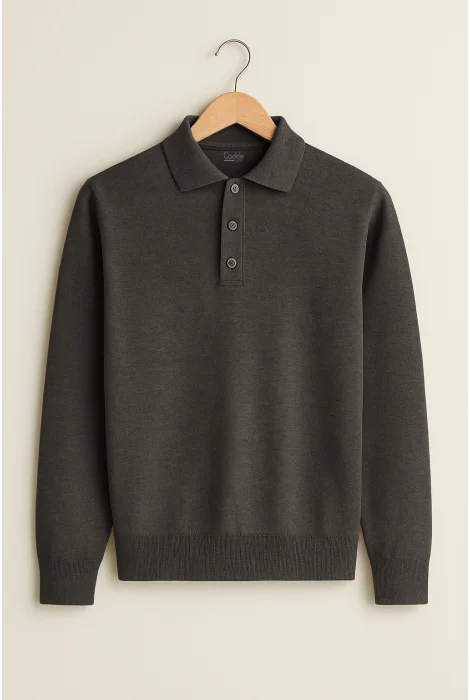Erkek Polo Yaka Kazak Antrasit Cd111