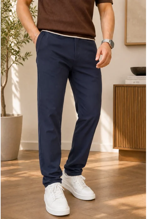 Erkek Slim Fit Pantolon Lacivert Cd190