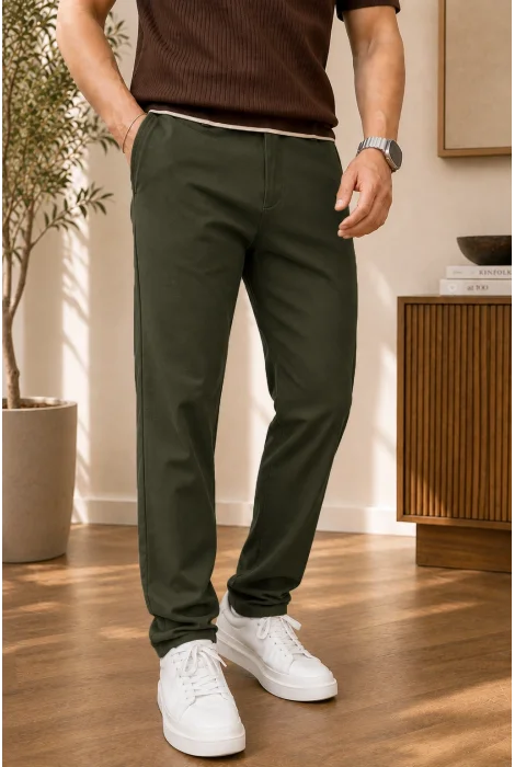 Erkek Slim Fit Pantolon Yeşil Cd190