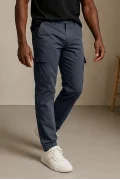 Erkek Kargo Cepli Beli Düğmeli Pantolon Füme Cd102