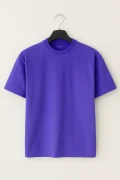 Erkek Pamuklu Basic Tişört Mor Cd113
