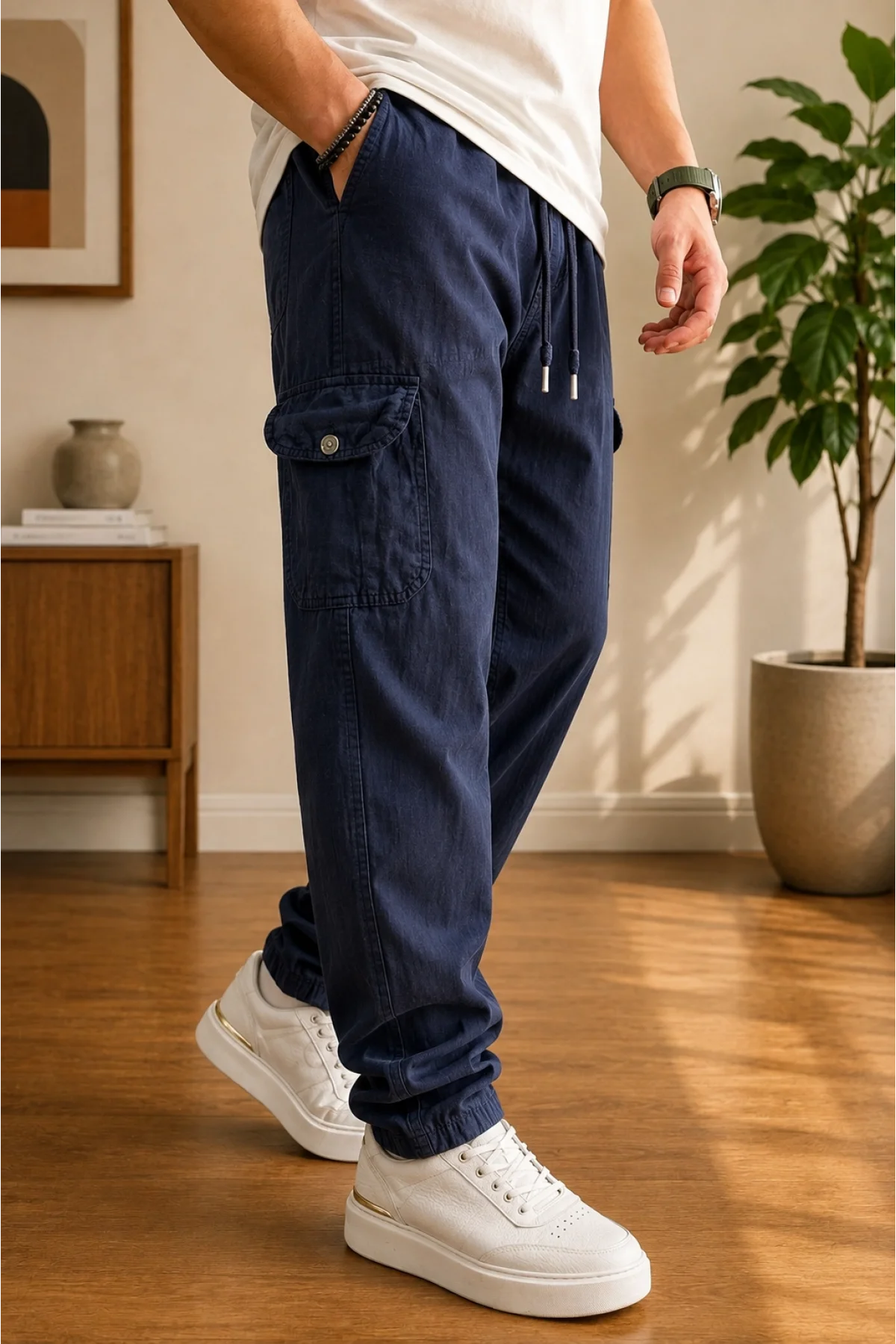 Erkek Baggy Pantolon Lacivert Cd189