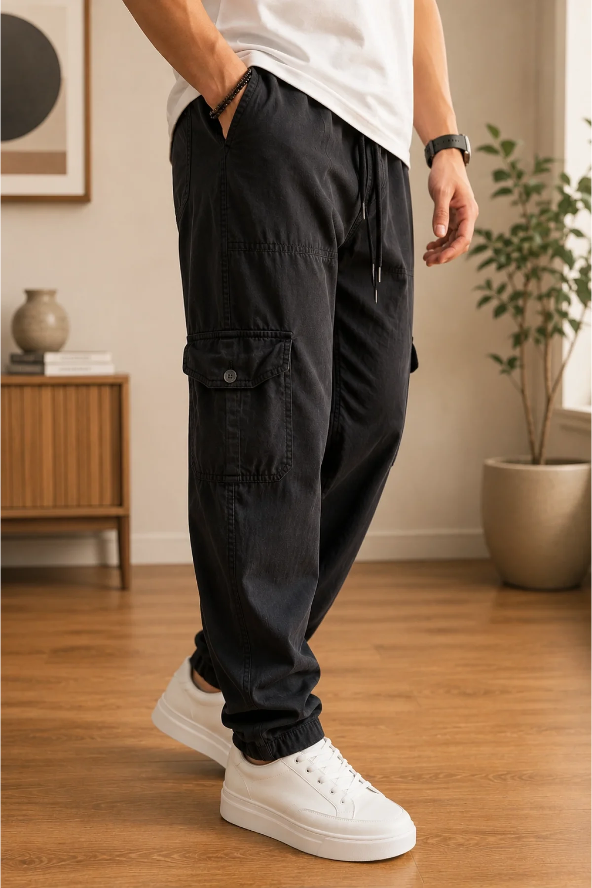 Erkek Baggy Pantolon Siyah Cd189