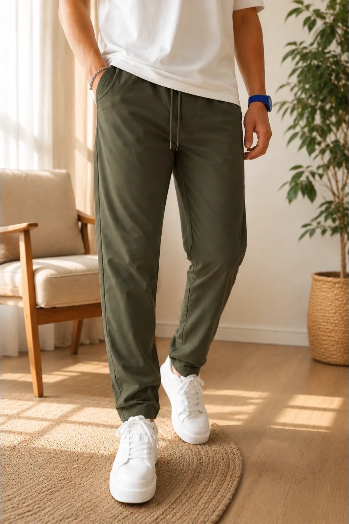 Erkek Jogger Pantolon Yeşil Cd254