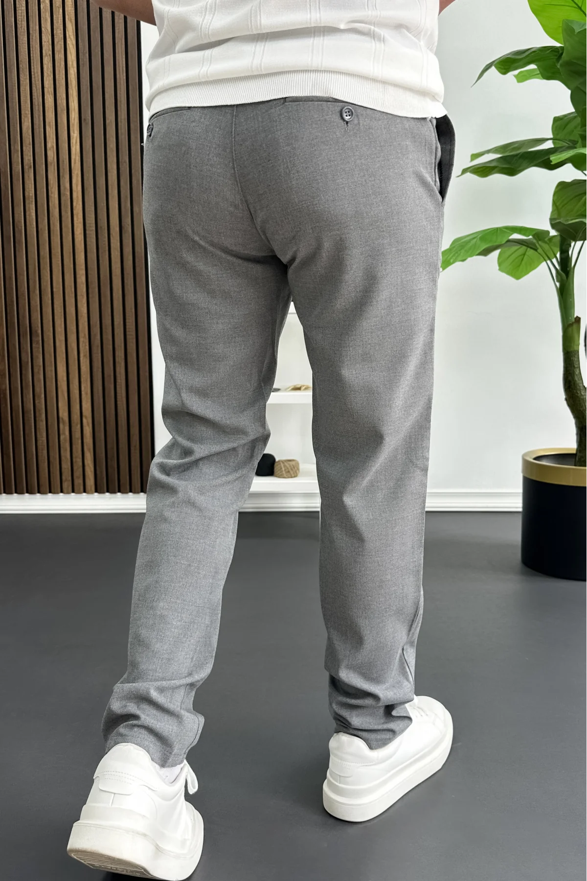Erkek Slim Fit Pantolon Gri Cd190