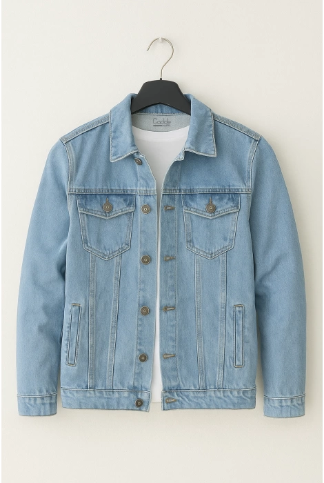 Erkek Oversize Kot Ceket Açık Mavi Cd108