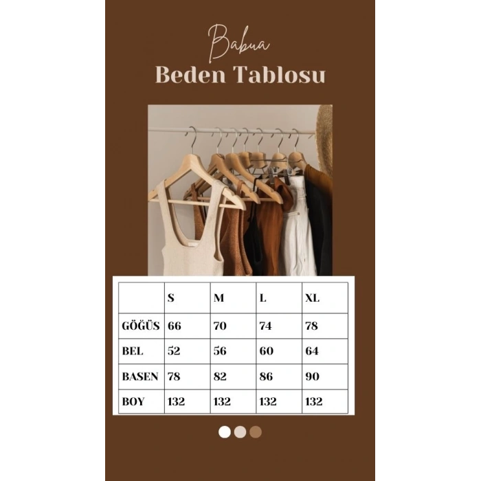 Babua Çizgili Anvelop Bluz Bol Paça Pantolon Takım-Bej