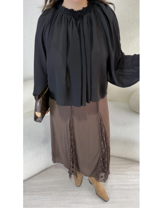 Siyah Premium Tasarım Bluz