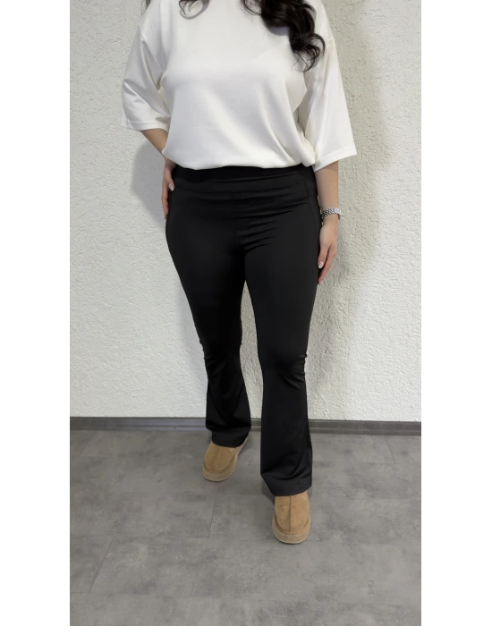 Siyah İspyanyol Paça Tayt