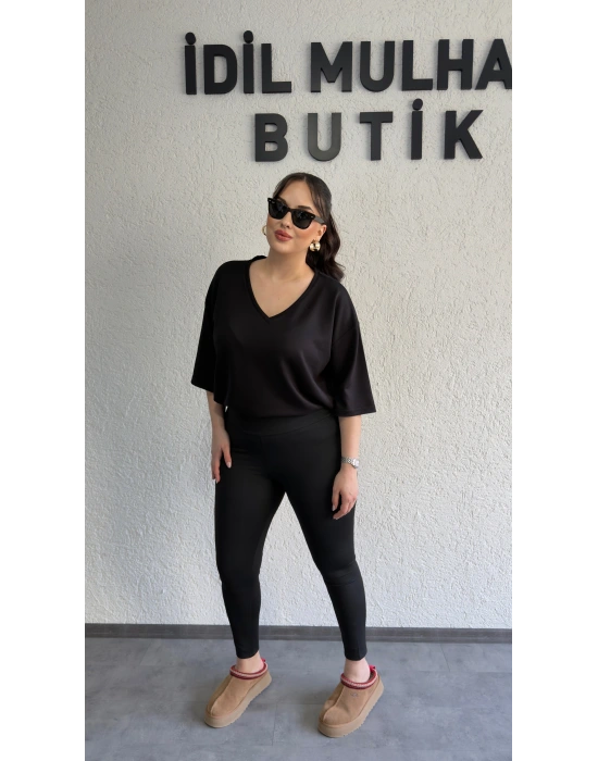 Siyah Toparlayıcı Tayt