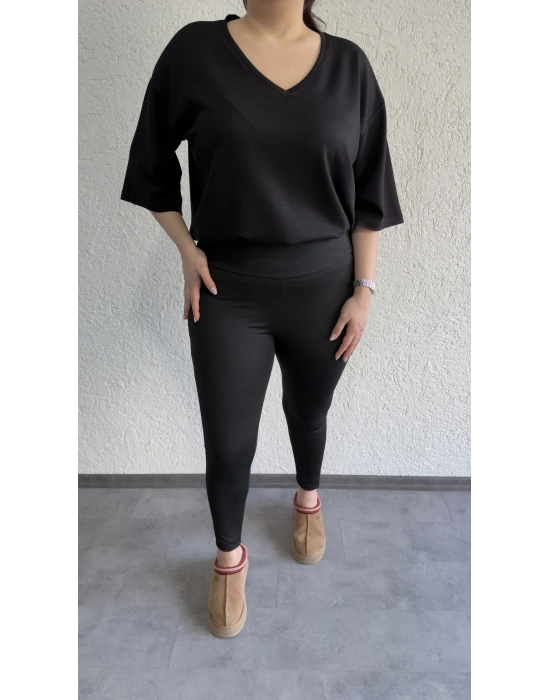 Siyah Toparlayıcı Tayt