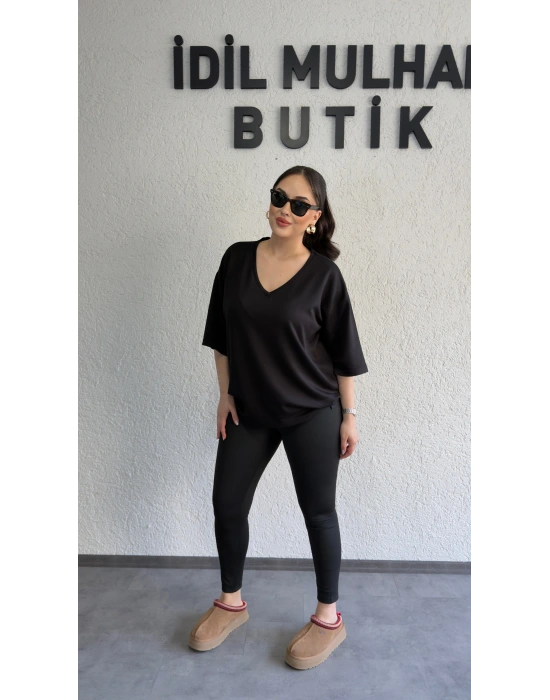 Siyah Toparlayıcı Tayt
