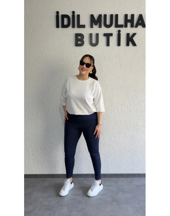 Lacivert Toparlayıcı Tayt