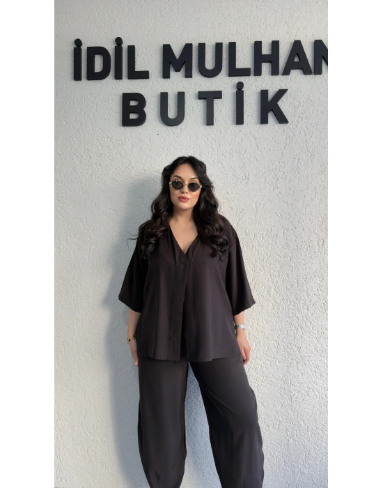 Siyah Tek Düğmeli Bohem Tensel Takım