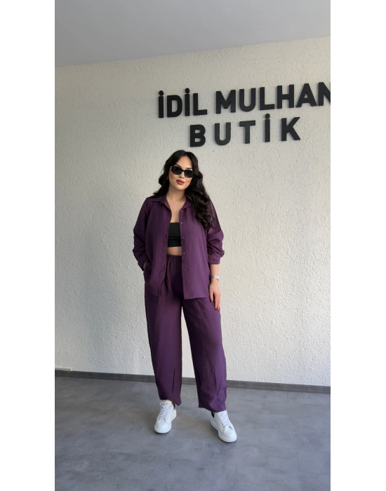Mürdüm Gömlekli Tensel Takım