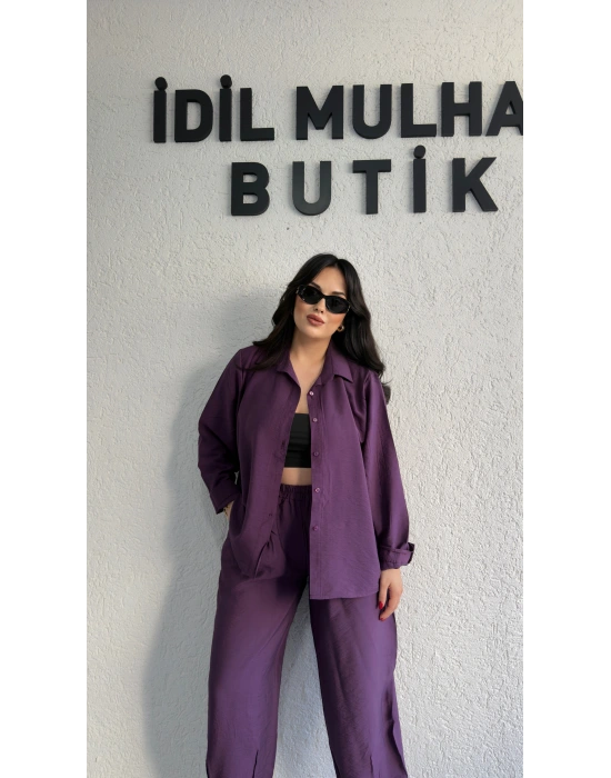 Mürdüm Gömlekli Tensel Takım