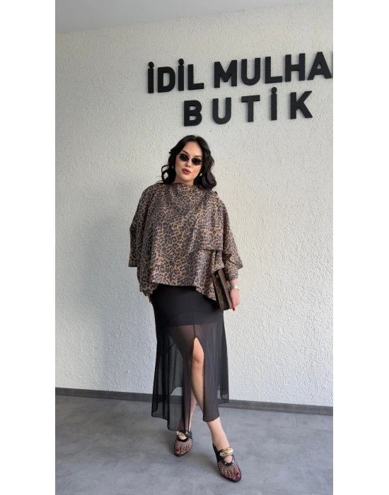 Siyah Astarlı Tül Etek