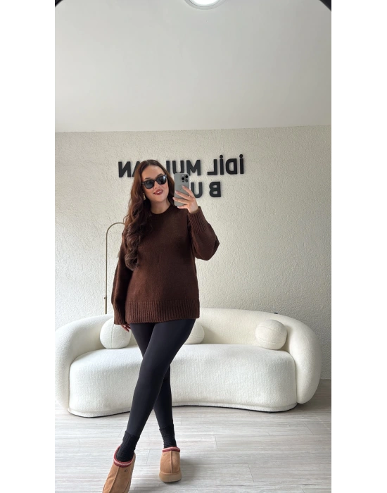 Acı Kahve Bisiklet Yaka Kazak