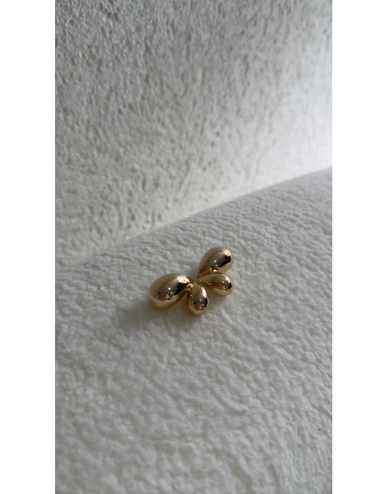 Çelik Gold Damla Küpe