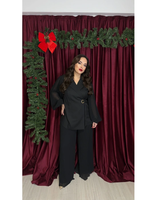 Double Şifon Kol Ve Pantolon Takım