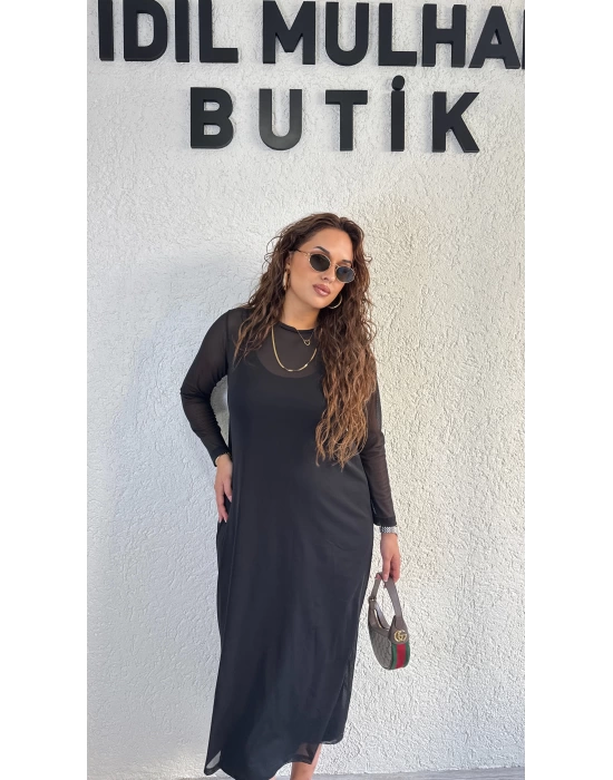 İkili Tül Elbise Takım
