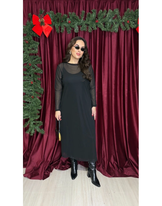 İkili Tül Elbise Takım