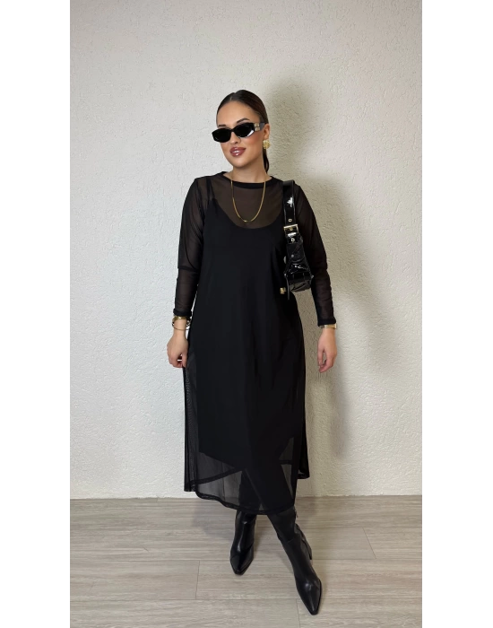 İkili Tül Elbise Takım