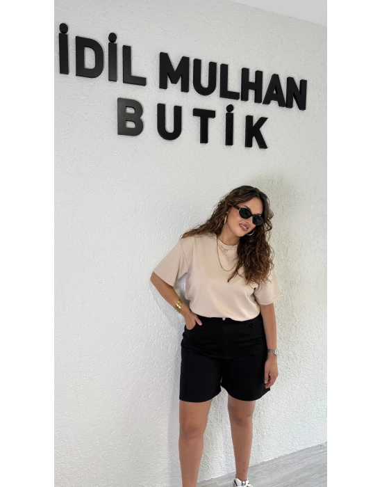 Siyah Denim Şort