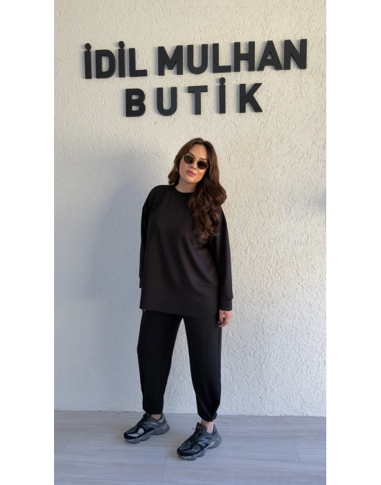 Siyah Oysh Kumaş Pis Kesim Salaş Takım